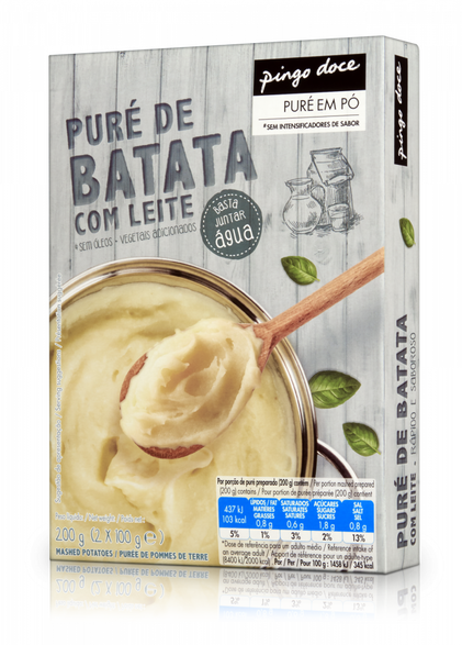 Puré De Batata Com Leite Pingo Doce 0.2Kg