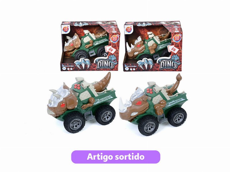 Camião Dino One Two Fun Com Luz E Som 20X11X13Cm Modelos Sortidos