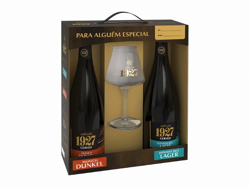 Conj. Cerveja Super Bock 1927 Md Jr + Copo 2X0.75 l