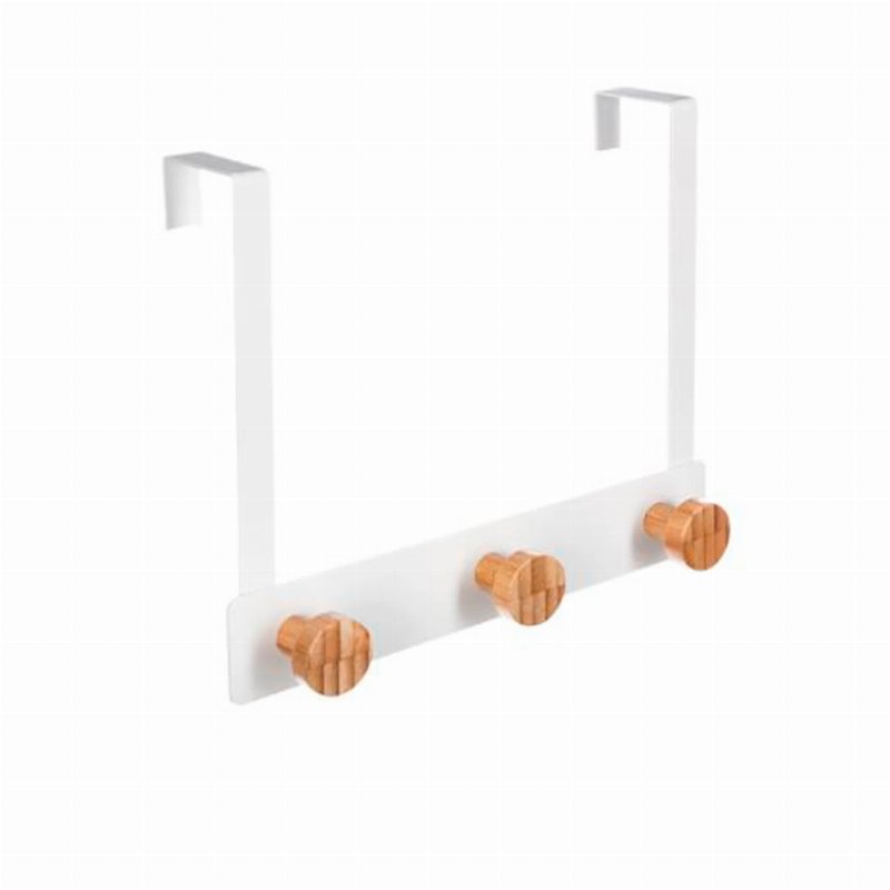 Cabide De Porta Branco Com 3 Ganchos