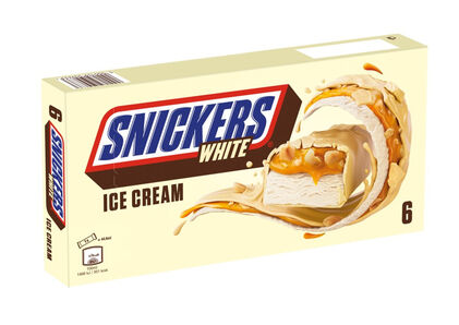 Gelado Barra Chocolate Branco 6Un Snickers 0.264L