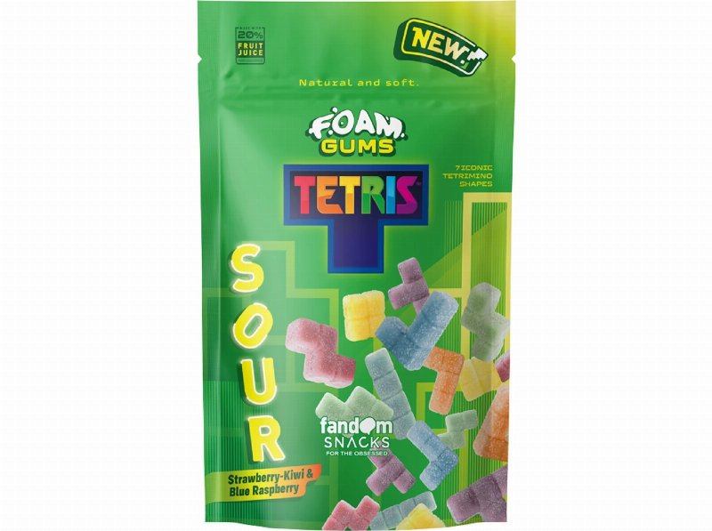 Gomas Tetris Sour Gummies Strawberry-Kiwi & Blue Raspberry 125 g