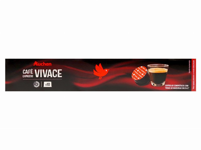 Cápsulas De Café Auchan Compatíveis Com Delta Q Vivace 10Un