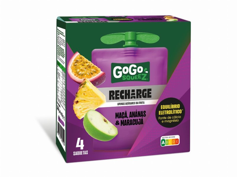 Saquetas Fruta Go Go Squeez Ananás Maracujá 4X90 g