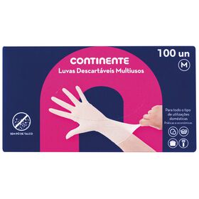 Luvas Descartáveis Látex Continente
