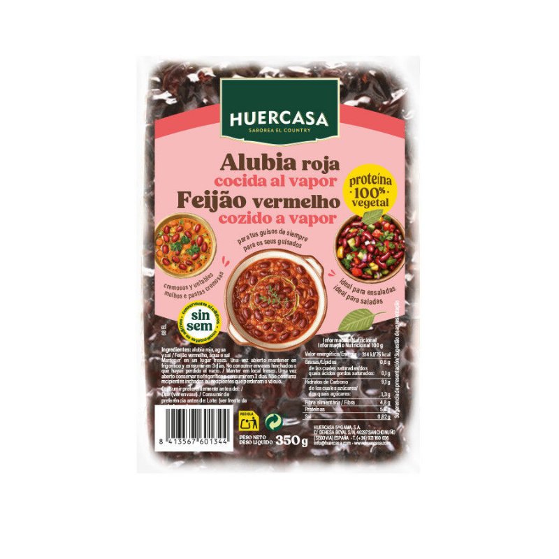 Feijão Vermelho Cozido Em Vácuo Nossa Fruta E Legumes 0.35Kg