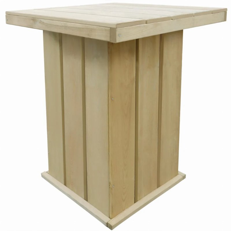 Hkh Mesa De Bar Pinho Impregnado - Marrom
