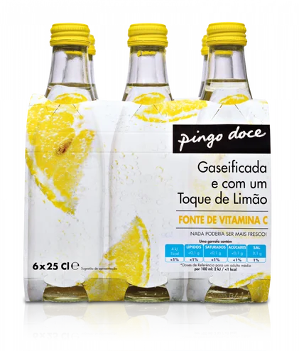 Água Com Gás Limão Pack 6 Pingo Doce 6x0.25L
