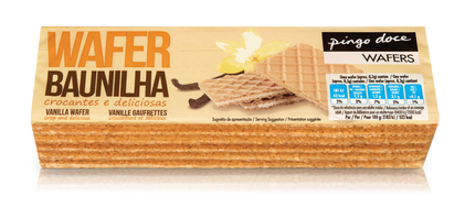 Bolachas Wafer Baunilha Pingo Doce 0.25Kg
