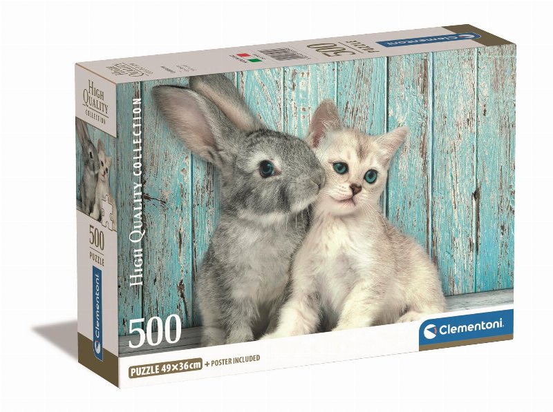 Puzzle Gato & Coelho Clementoni 500 Peças
