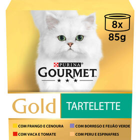 Comida Húmida Para Gato Adulto Tartelette Seleção Sabores Purina Gourmet Gold 8 X 85 g