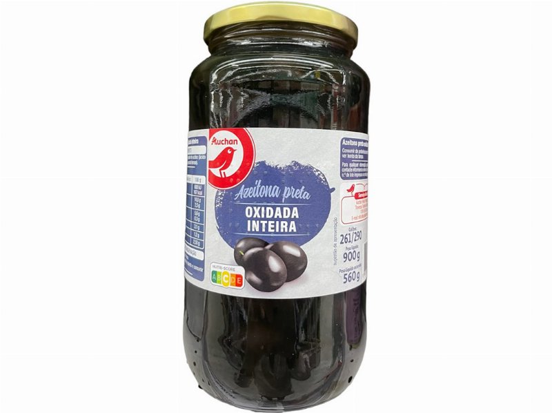 Azeitona Preta Auchan Inteira Oxidada 900(560)G
