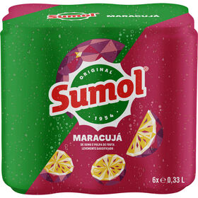 Refrigerante Com Gás Em Lata Maracujá Sumol 6 X 33 cl