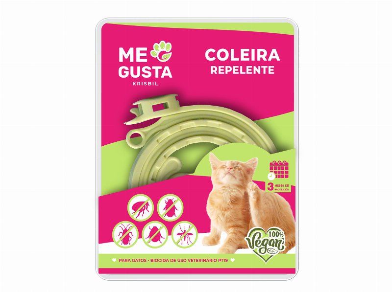 Coleira Repelente Gato Me Gusta Luminiscente