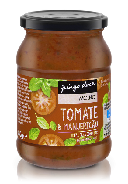 Molho De Tomate E Manjericão Pingo Doce 0.34Kg