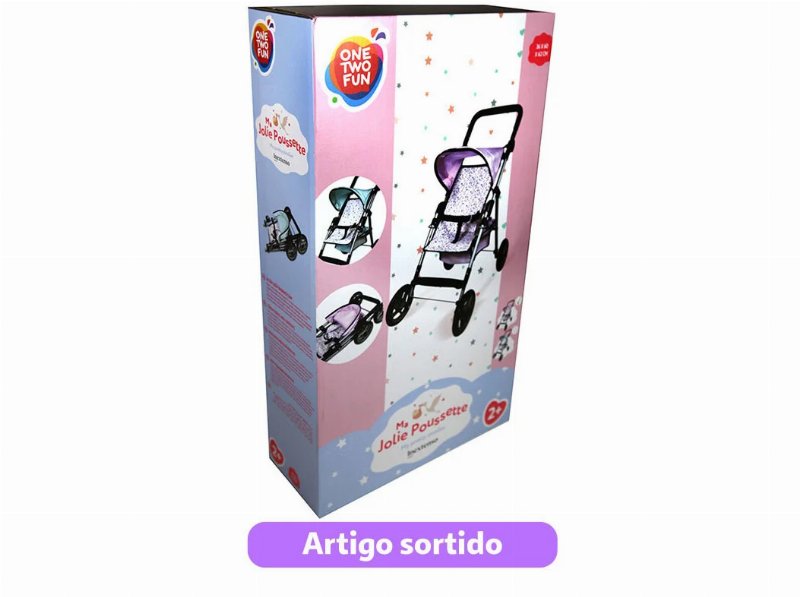 Carrinho De Bebé One Two Fun 54X64.50X36Cm Cores Sortidas