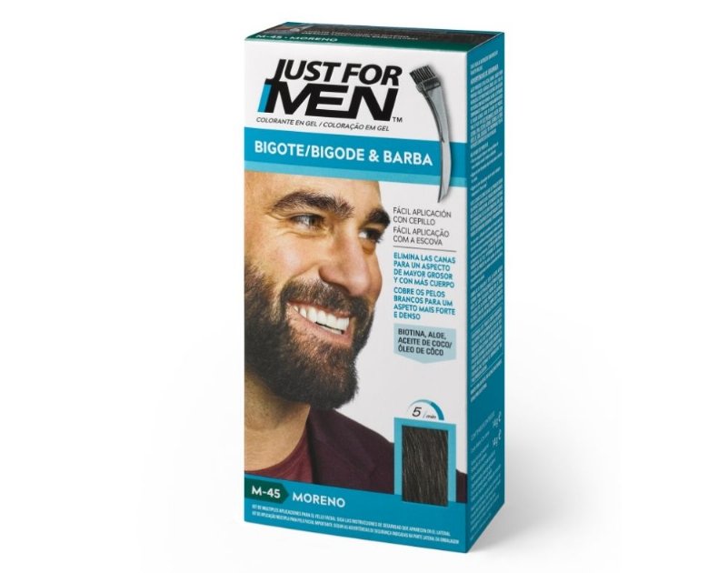 Coloração Just For Men Barba E Bigode Moreno