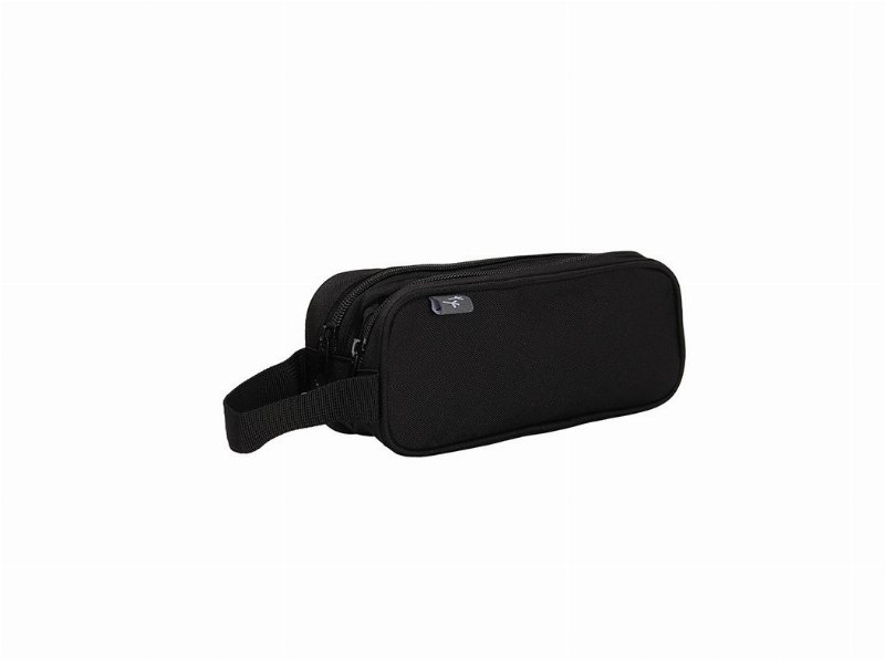 Estojo Com 2 Compartimentos Auchan Preto 23X7X9Cm