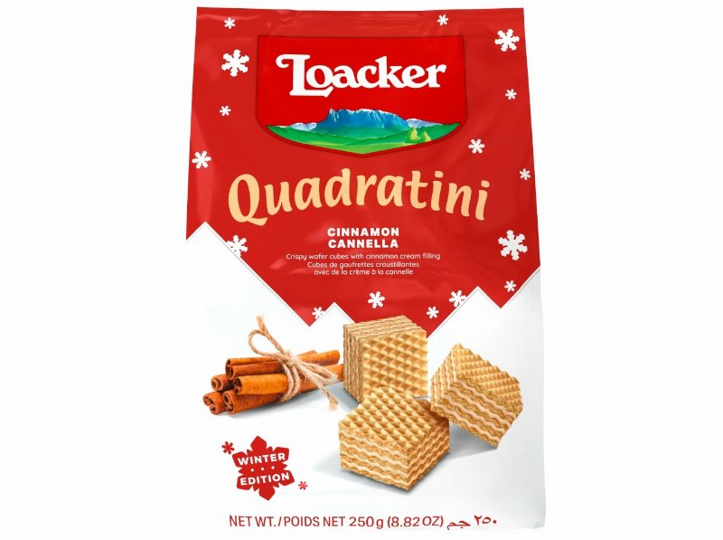 Bolachas Wafer Loacker Quadratini Canela 250 g