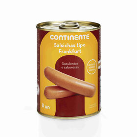 Salsichas Frankfurt Lata 8 Un Continente 424 gr (Peso Escorrido 200 gr)