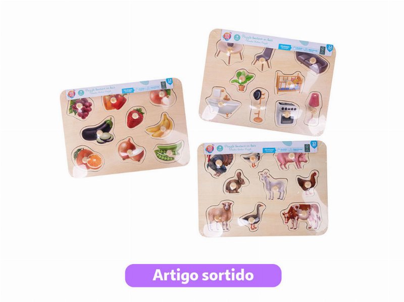 Puzzle Em Madeira One Two Fun Modelos Sortidos