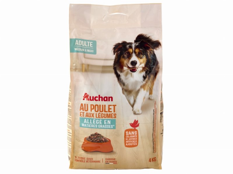 Ração Para Cão Auchan Light Frango E Legumes 4 kg