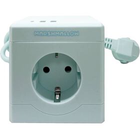 Cubo 3 Tomadas, 2 Usb E 1 Type C 1,5M Verde Marshmallow 1 Un