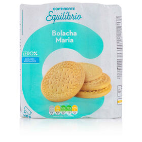 Bolachas Maria Sem Açúcar Continente Equilíbrio 600 gr (3 Un)