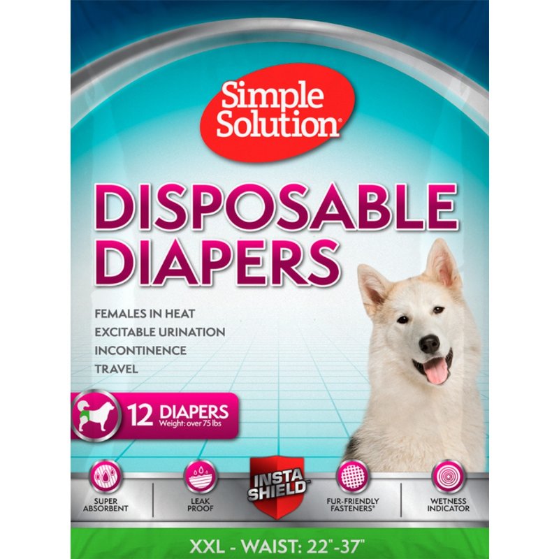 Fraldas Descartáveis Para Cão Xxl 12 unidades
