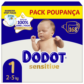 Fraldas Sensitive 2-5 kg T1 Dodot 168 Un