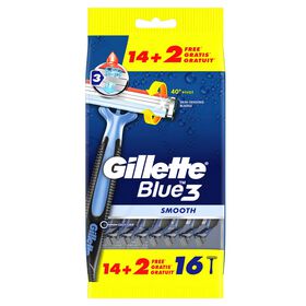 Lâminas Descartáveis Blue3 Smooth Gillette 14 Un + 2 Un Grátis