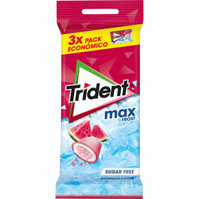 Pastilhas Elásticas Max Watermelon Frost Trident 60 gr (3 Un)