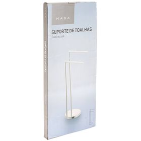 Suporte De Toalhas Prateado Kasa