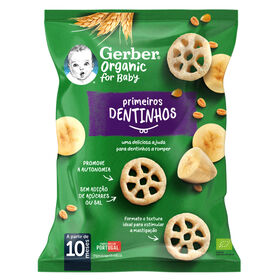 Snack Para Bebé Com Cereais E Banana Primeiros Dentinhos +10M Gerber 28 gr