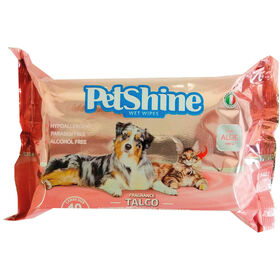 Toalhitas Para Cão Fragrância Talco Petshine 40 Un
