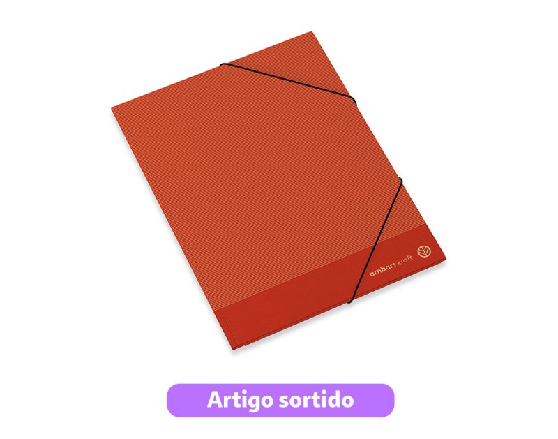 Capa Com Elásticos Ambar Kraft A3 Cores Sortidas