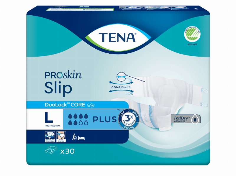 Fraldas Incontinência Tena Slip Plus Large 30 Un