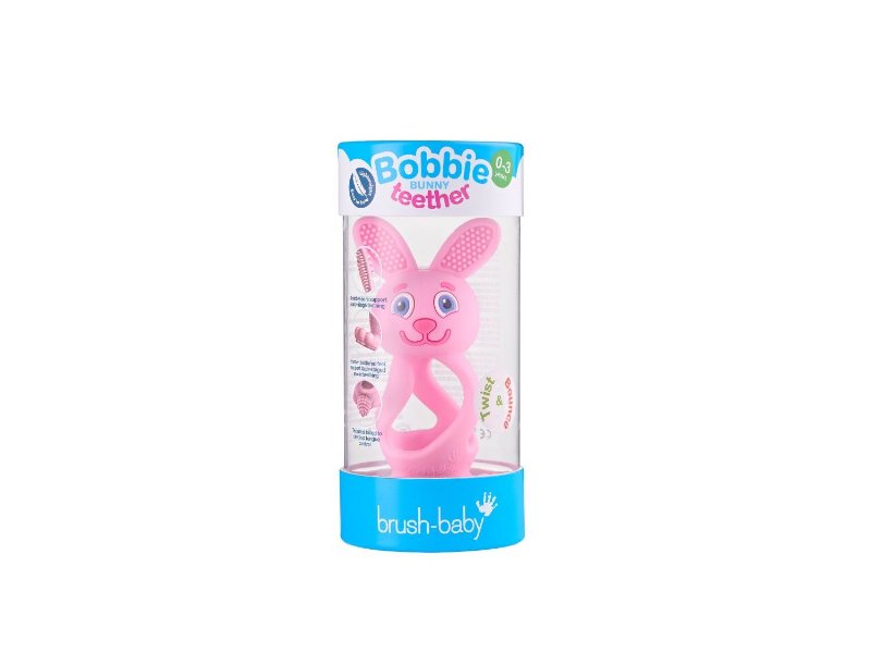 Mordedor Brush-Baby Bobbie Bunny Rosa