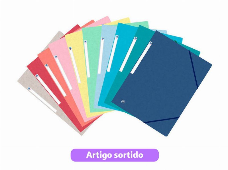 Pasta Com Elásticos Oxford Topfile Pastel A4 Cores Sortidas