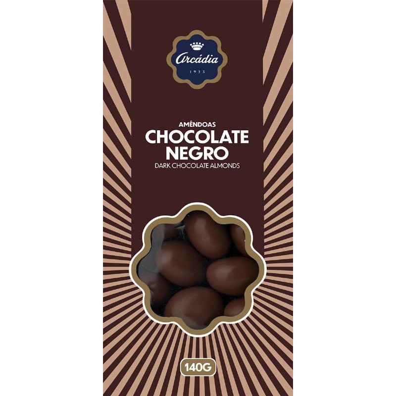Amêndoas Cobertas De Chocolate Negro 140 g