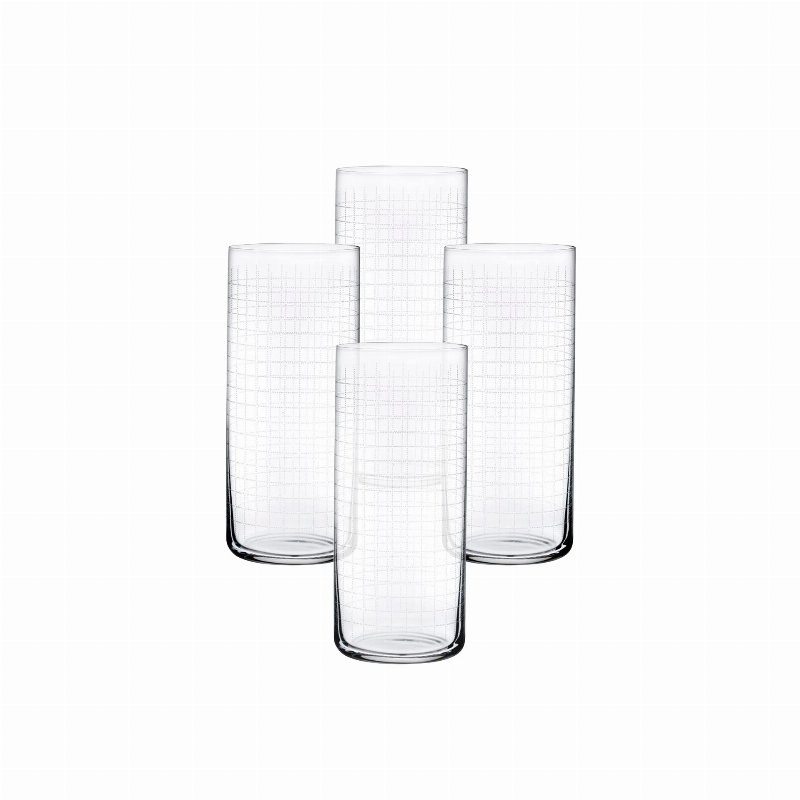 Conjunto 4 Copos De Vidro Bola Alta Finesse