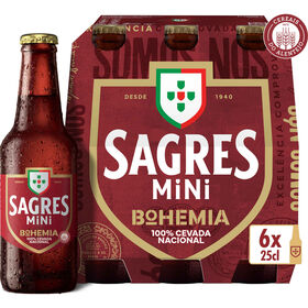 Cerveja Com Álcool Bohemia Original Sagres Mini Bohemia 6 X 25 cl
