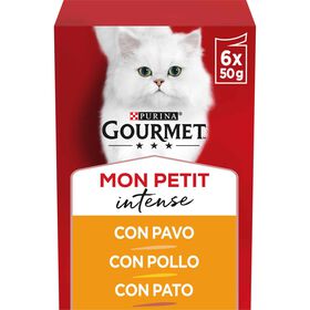 Comida Húmida Para Gato Adulto Aves Saquetas Purina Gourmet Mon Petit 6 X 50 g