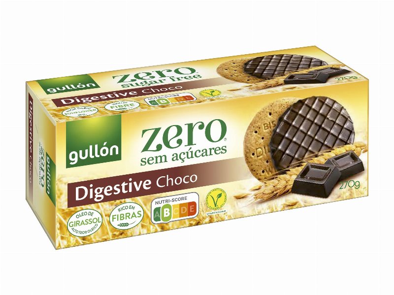 Bolacha Gullon Digestive Chocolate Zero Sem Açucar 270 g