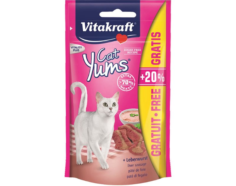 Snacks Para Gato Vitakraft Cat Yums Com Paté Figado 40 g