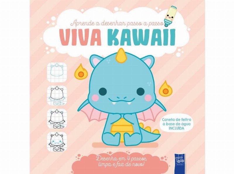 Livro Viva Kawaii Rosa - Dino