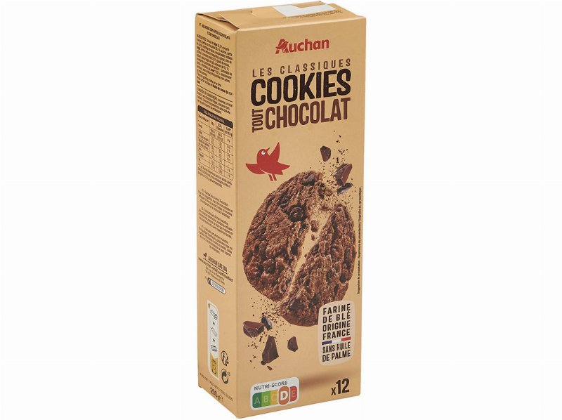 Bolacha Auchan Cookie Pepitas Chocolate 200 g