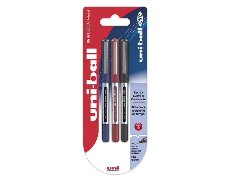 Esferográfica Uni-Ball Ub-150 Pack 3 Unidades