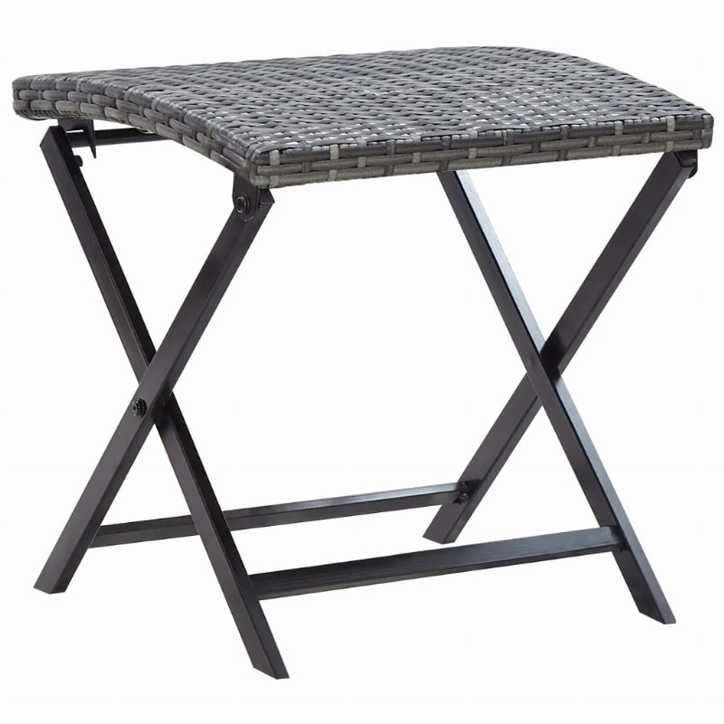 Hkh 8 Pcs Conjunto Sofás De Jardim Com Almofadões Vime Pe - Preto