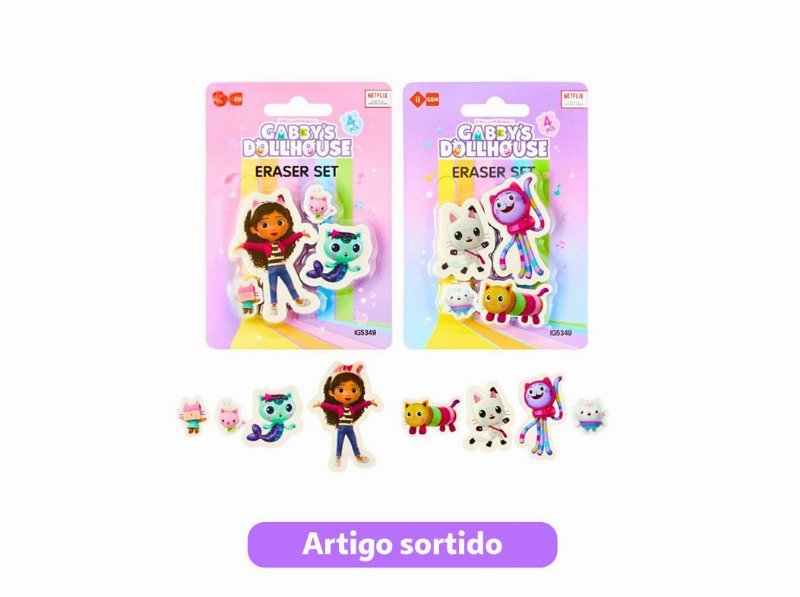 Pack Borrachas Gabby 4 Unidades Modelos Sortidos
